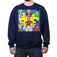 The Anime Heart of a 90s Kid - Crew Neck Sweatshirt Crew Neck Sweatshirt RIPT Apparel Small / Navy