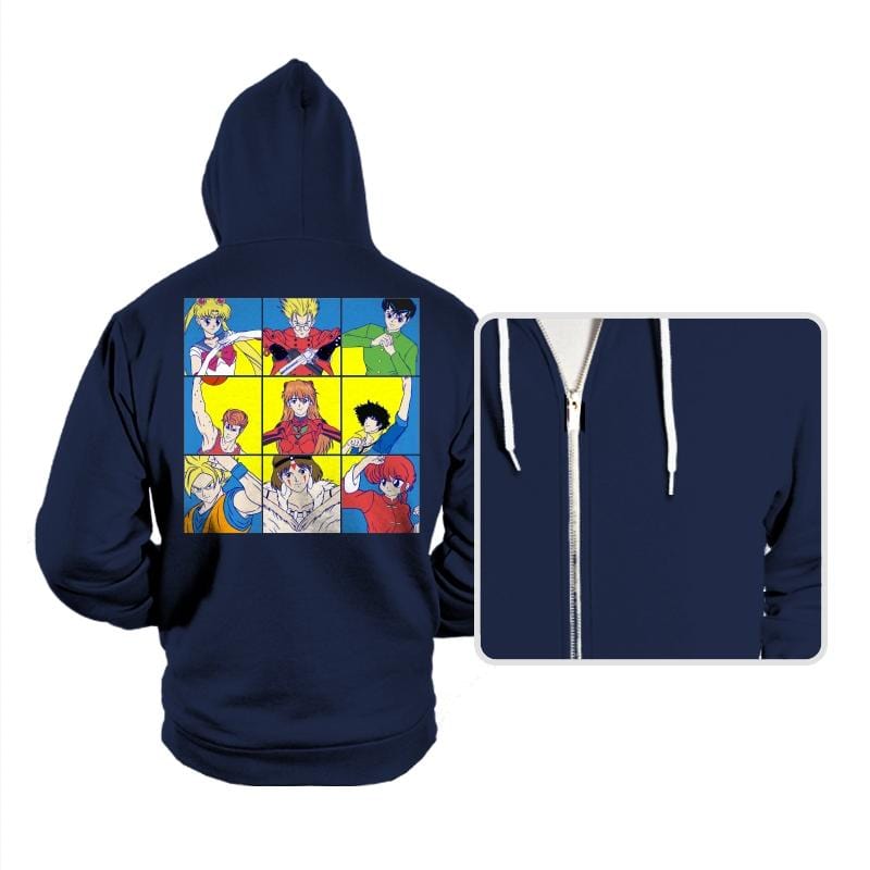 The Anime Heart of a 90s Kid - Hoodies Hoodies RIPT Apparel Small / Navy