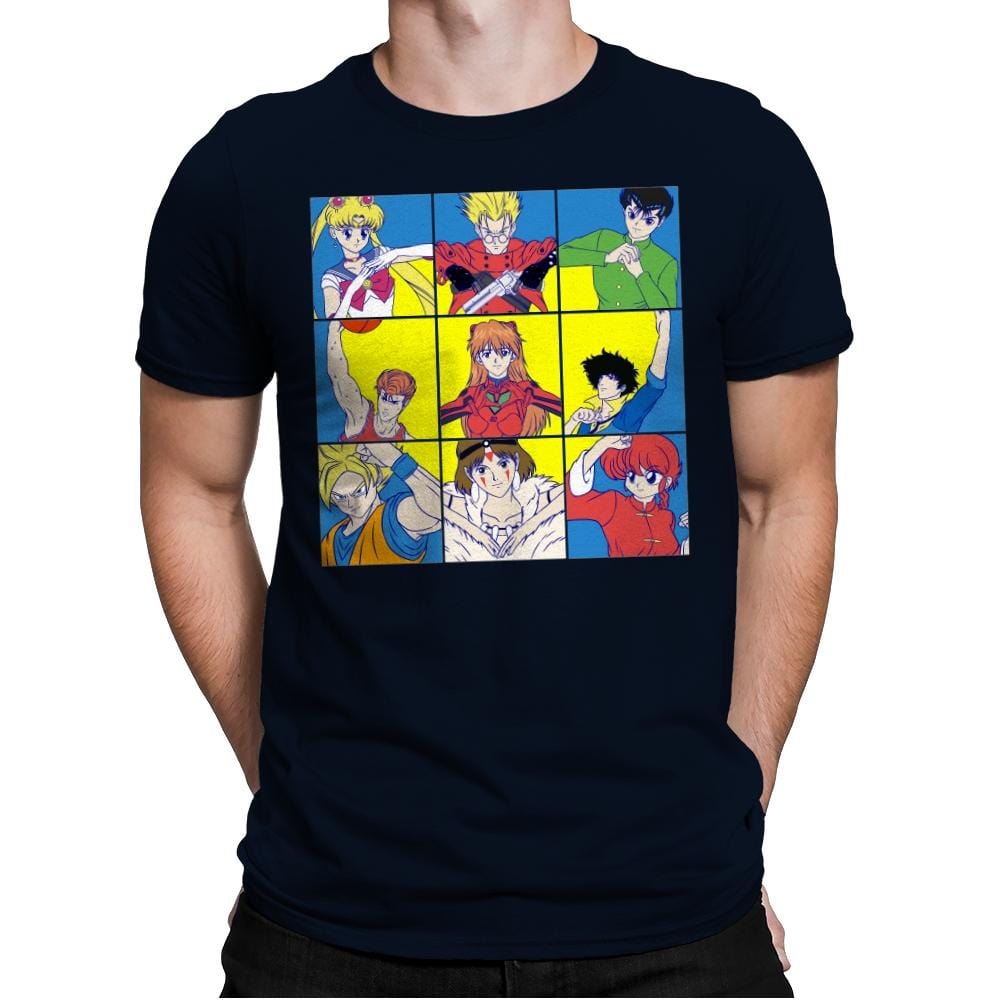 The Anime Heart of a 90s Kid - Mens Premium T-Shirts RIPT Apparel Small / Midnight Navy
