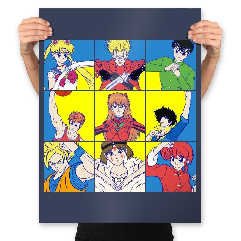 The Anime Heart of a 90s Kid - Prints Posters RIPT Apparel 18x24 / Navy
