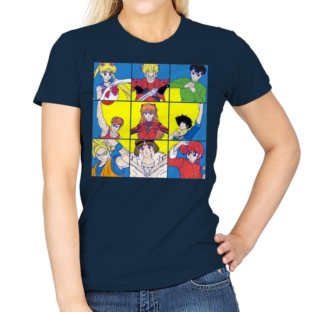 The Anime Heart of a 90s Kid - Womens T-Shirts RIPT Apparel Small / Navy