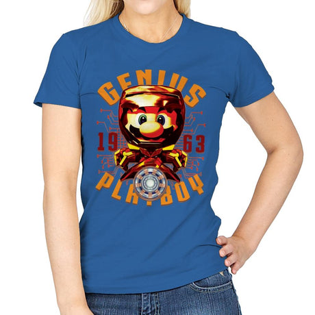 The Armored Plumber - Womens T-Shirts RIPT Apparel Small / Royal