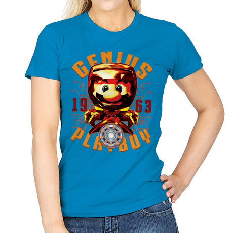The Armored Plumber - Womens T-Shirts RIPT Apparel Small / Sapphire