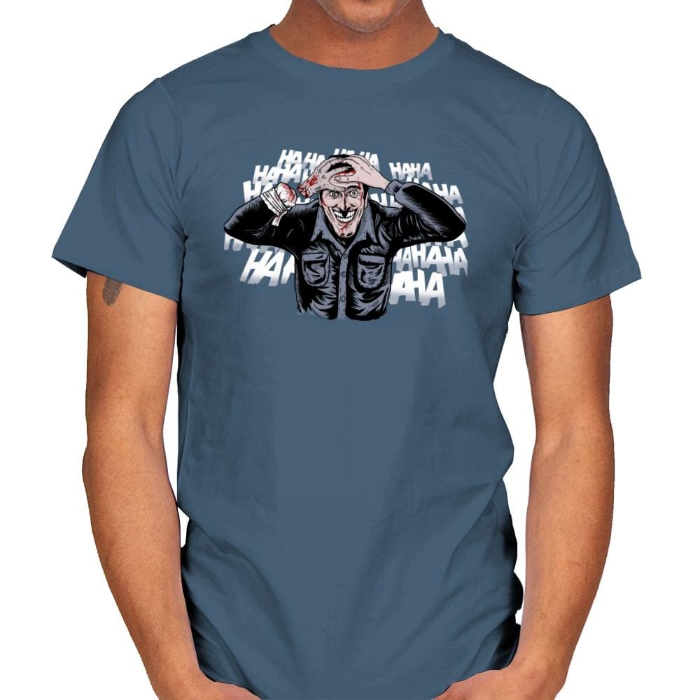 The Ash Laugh - Mens T-Shirts RIPT Apparel Small / Indigo Blue