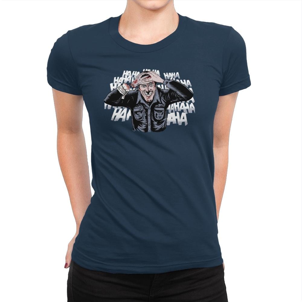 The Ash Laugh - Womens Premium T-Shirts RIPT Apparel Small / Midnight Navy