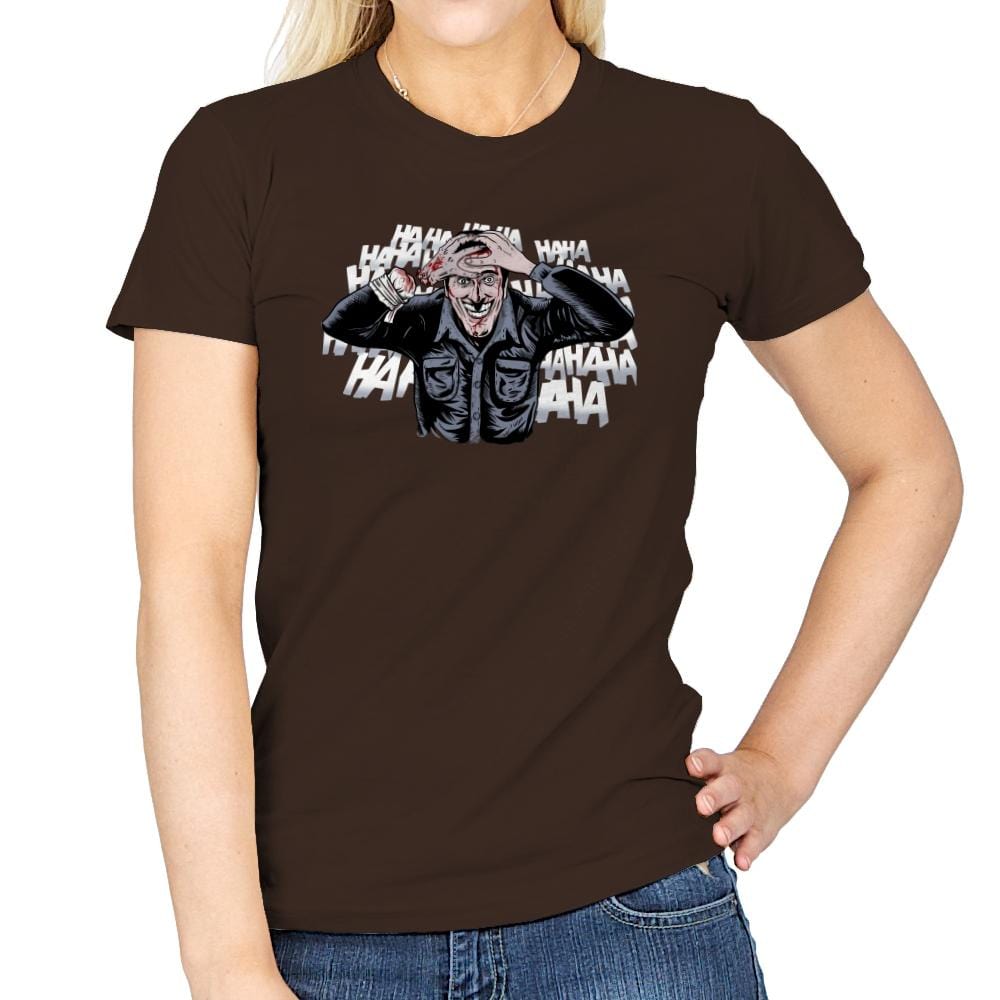 The Ash Laugh - Womens T-Shirts RIPT Apparel Small / Dark Chocolate