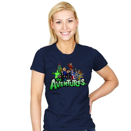 The Aventure Bros - Womens T-Shirts RIPT Apparel Small / Navy