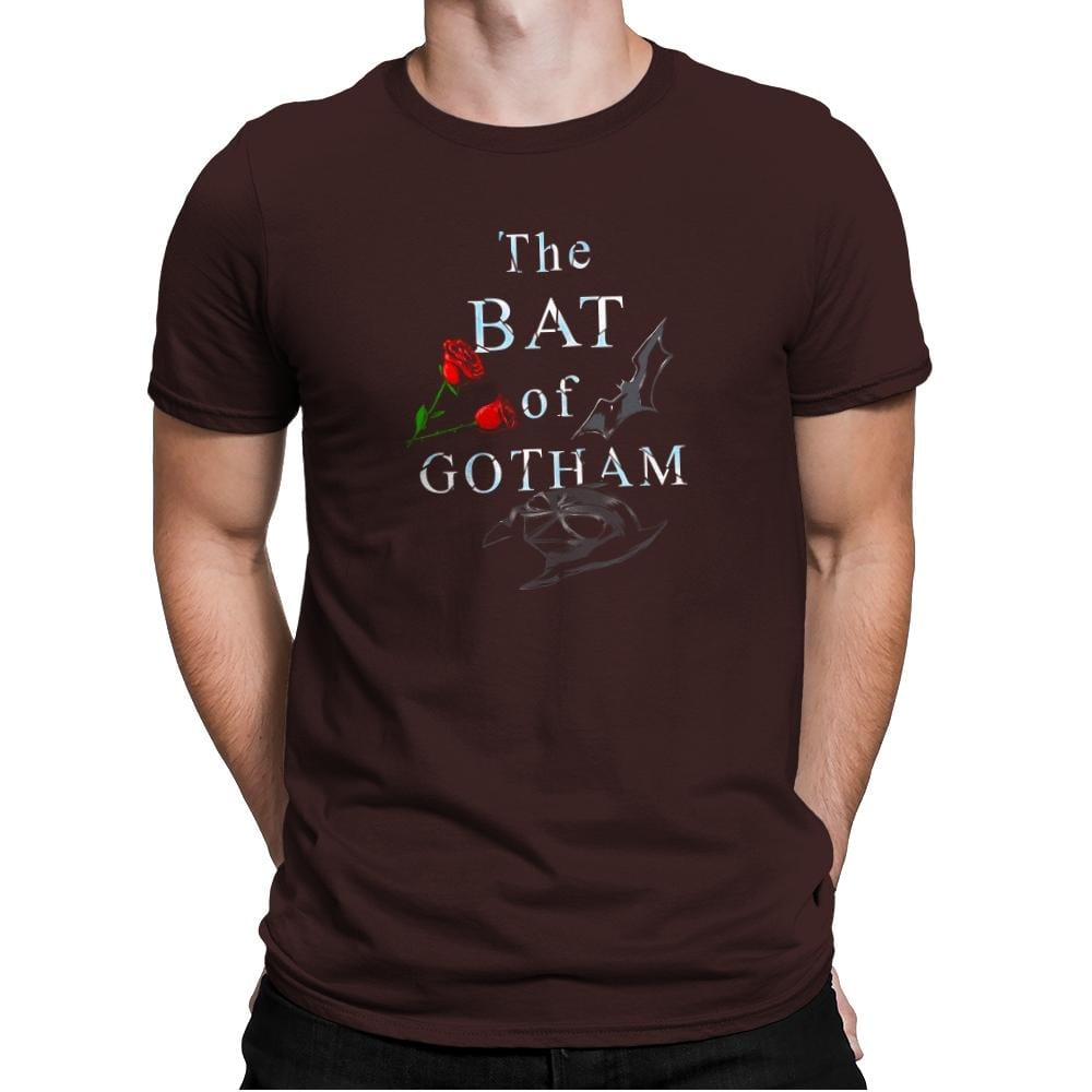 The Bat of Gotham Exclusive - Mens Premium T-Shirts RIPT Apparel Small / Dark Chocolate