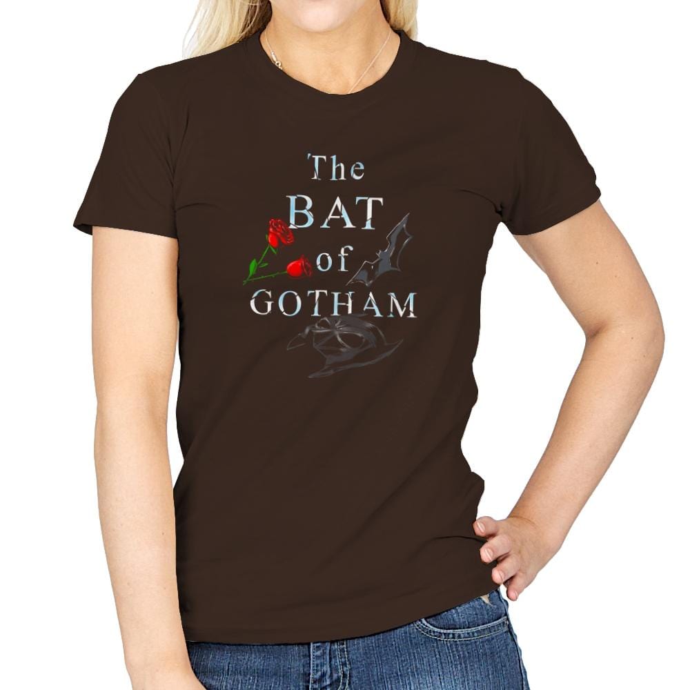 The Bat of Gotham Exclusive - Womens T-Shirts RIPT Apparel Small / Dark Chocolate