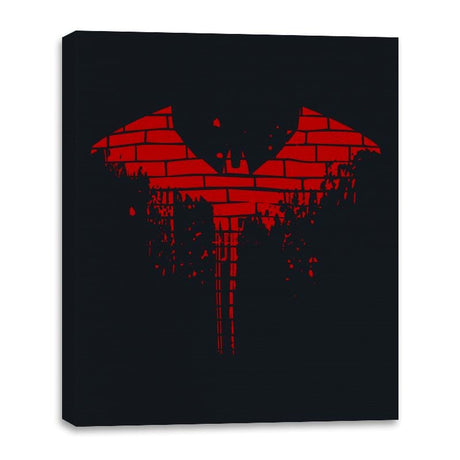 The Bat's City - Canvas Wraps Canvas Wraps RIPT Apparel 16x20 / Black