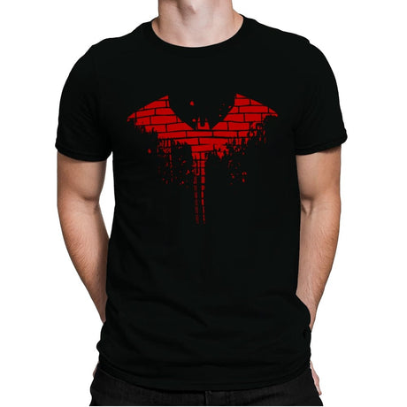 The Bat's City - Mens Premium T-Shirts RIPT Apparel Small / Black