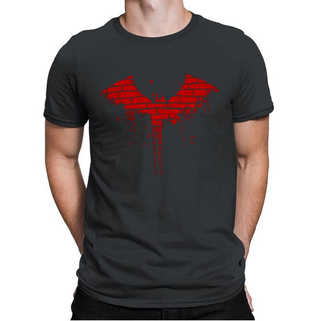 The Bat's City - Mens Premium T-Shirts RIPT Apparel Small / Heavy Metal