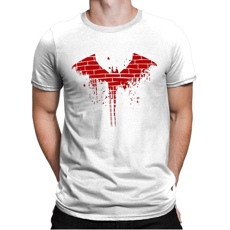 The Bat's City - Mens Premium T-Shirts RIPT Apparel Small / White