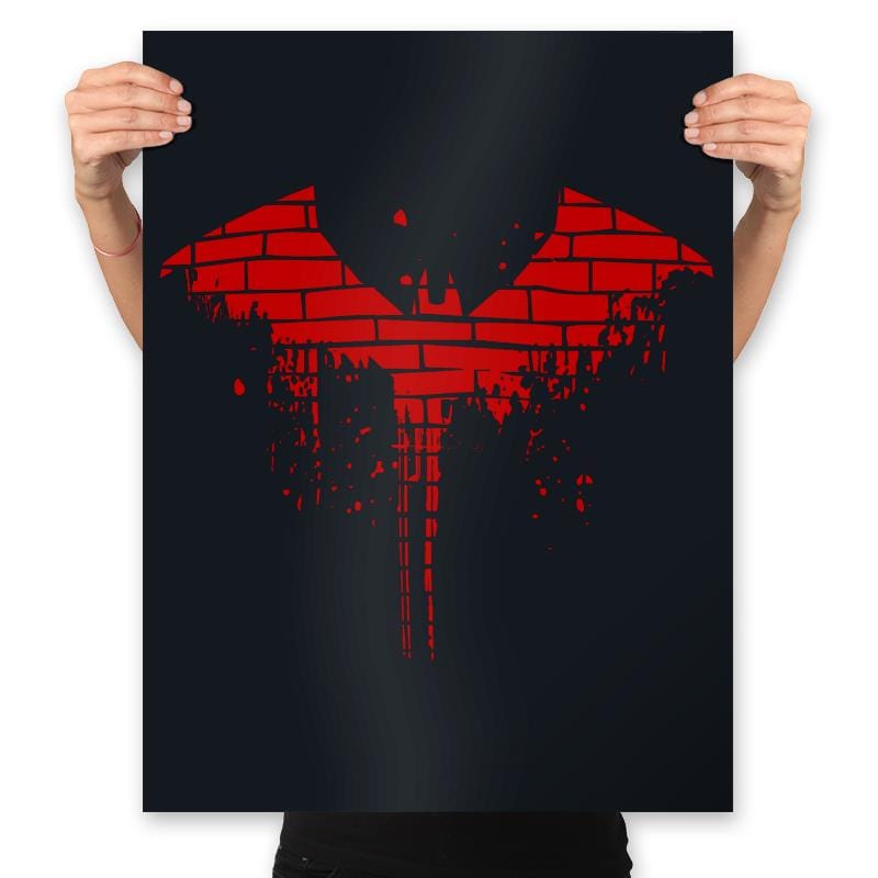 The Bat's City - Prints Posters RIPT Apparel 18x24 / Black