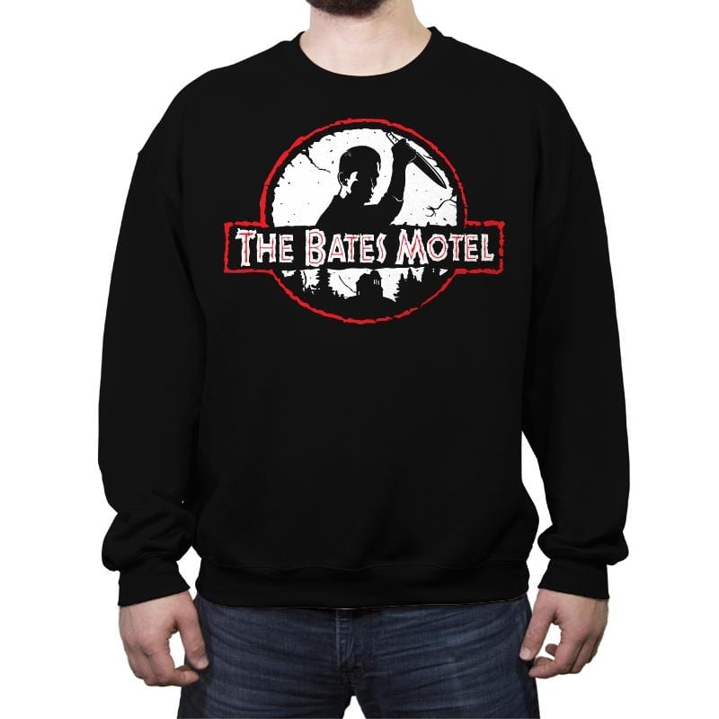 The Bates Motel - Crew Neck Sweatshirt Crew Neck Sweatshirt RIPT Apparel Small / Black