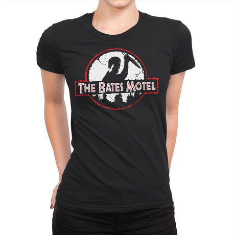 The Bates Motel - Womens Premium T-Shirts RIPT Apparel Small / Black
