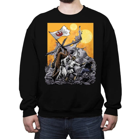 The Battle of Tatooine - Crew Neck Sweatshirt Crew Neck Sweatshirt RIPT Apparel Small / Black
