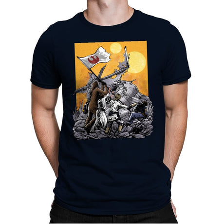 The Battle of Tatooine - Mens Premium T-Shirts RIPT Apparel Small / Midnight Navy
