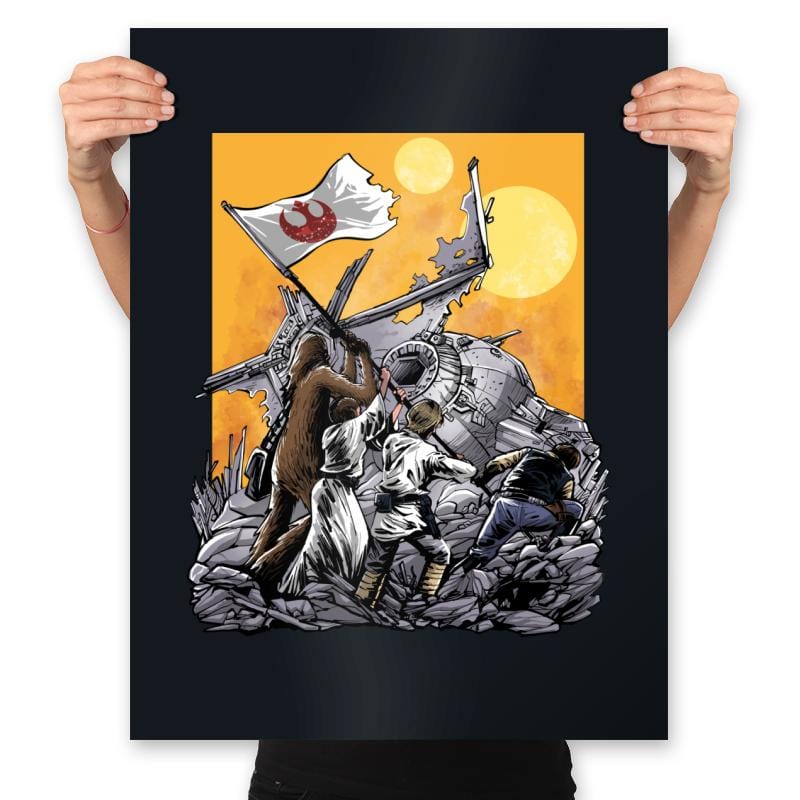 The Battle of Tatooine - Prints Posters RIPT Apparel 18x24 / Black