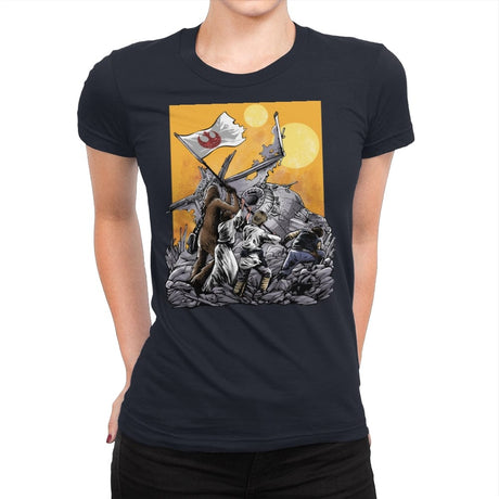 The Battle of Tatooine - Womens Premium T-Shirts RIPT Apparel Small / Midnight Navy