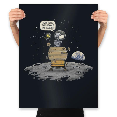 The Beagle has Landed - Prints Posters RIPT Apparel 18x24 / Black