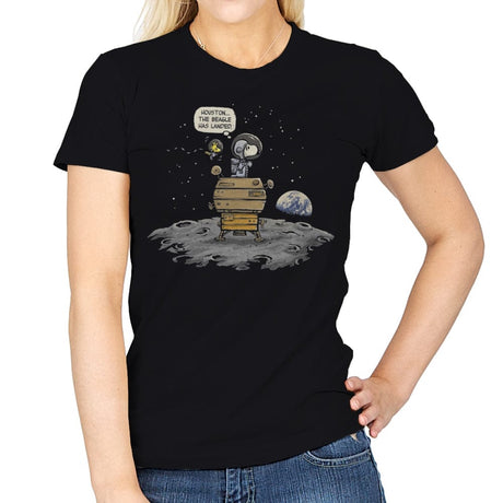 The Beagle has Landed - Womens T-Shirts RIPT Apparel Small / Black