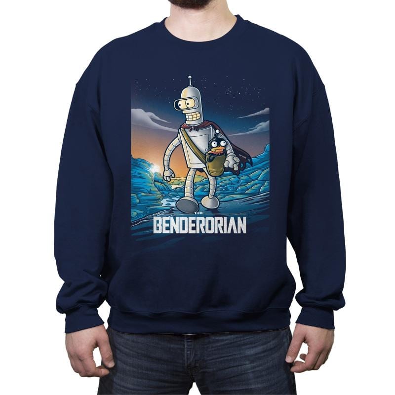 The Benderorian - Crew Neck Sweatshirt Crew Neck Sweatshirt RIPT Apparel Small / Navy