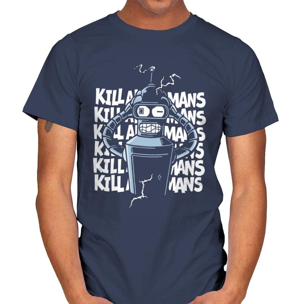 The Bending Joke - Mens T-Shirts RIPT Apparel Small / Navy