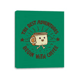 The Best Adventures Begin With Coffee - Canvas Wraps Canvas Wraps RIPT Apparel 11x14 / Kelly