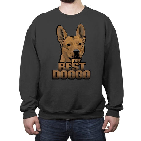 The Best Doggo - Crew Neck Sweatshirt Crew Neck Sweatshirt RIPT Apparel Small / Charcoal