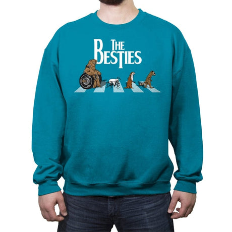 The Besties - Crew Neck Sweatshirt Crew Neck Sweatshirt RIPT Apparel Small / Antique Sapphire