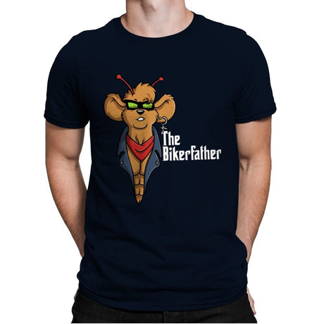The Bikerfather - Mens Premium T-Shirts RIPT Apparel Small / Midnight Navy
