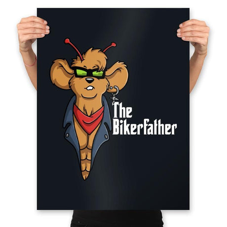 The Bikerfather - Prints Posters RIPT Apparel 18x24 / Black