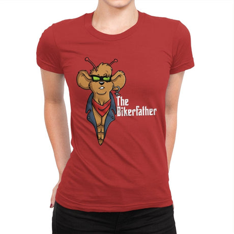 The Bikerfather - Womens Premium T-Shirts RIPT Apparel Small / Red