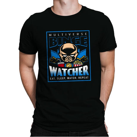 The Binge Watcher - Mens Premium T-Shirts RIPT Apparel Small / Black