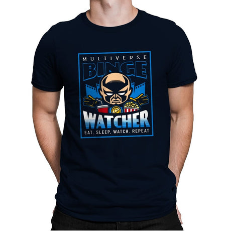 The Binge Watcher - Mens Premium T-Shirts RIPT Apparel Small / Midnight Navy