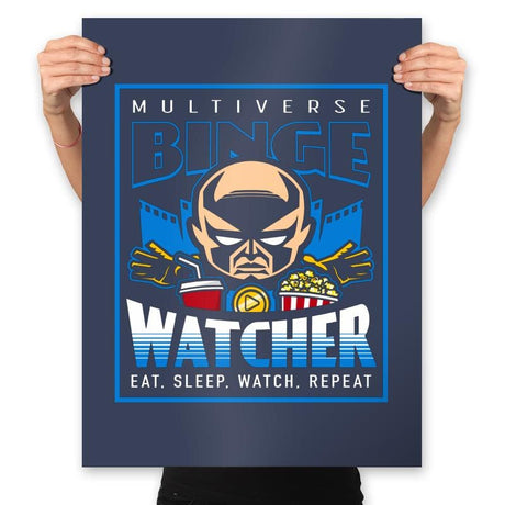 The Binge Watcher - Prints Posters RIPT Apparel 18x24 / Navy