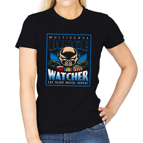 The Binge Watcher - Womens T-Shirts RIPT Apparel Small / Black
