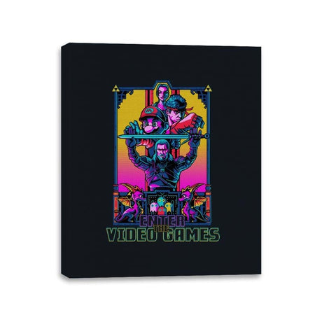 The Birth of Gremlinus - Canvas Wraps Canvas Wraps RIPT Apparel 11x14 / Black