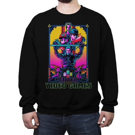 The Birth of Gremlinus - Crew Neck Sweatshirt Crew Neck Sweatshirt RIPT Apparel Small / Black