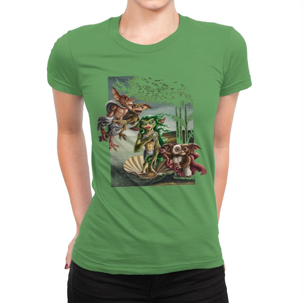The Birth of Gremlinus - Womens Premium T-Shirts RIPT Apparel Small / Kelly