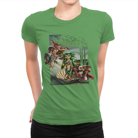The Birth of Gremlinus - Womens Premium T-Shirts RIPT Apparel Small / Kelly