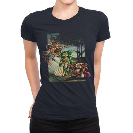 The Birth of Gremlinus - Womens Premium T-Shirts RIPT Apparel Small / Midnight Navy