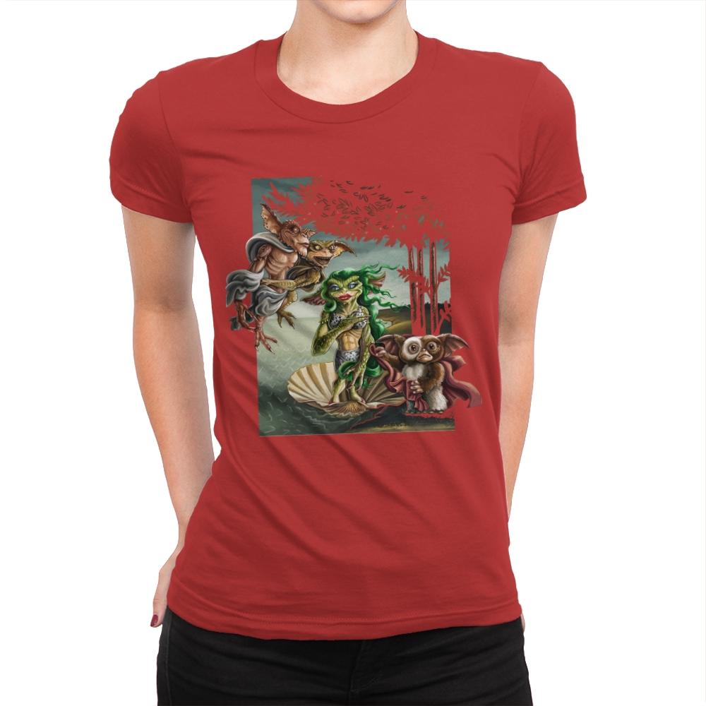 The Birth of Gremlinus - Womens Premium T-Shirts RIPT Apparel Small / Red