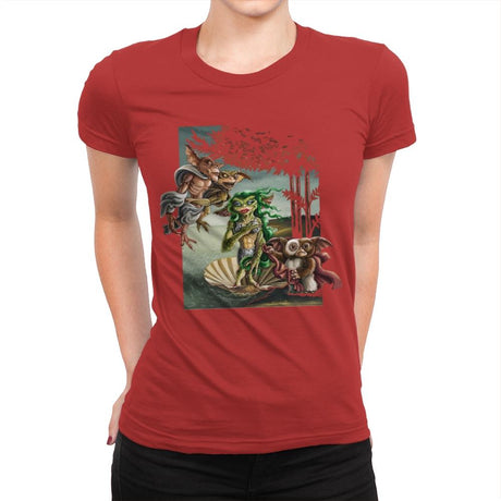 The Birth of Gremlinus - Womens Premium T-Shirts RIPT Apparel Small / Red