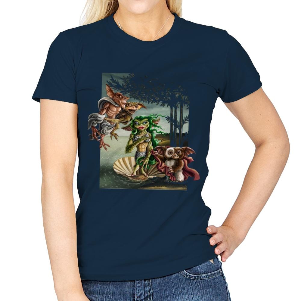 The Birth of Gremlinus - Womens T-Shirts RIPT Apparel Small / Navy