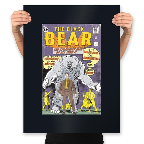 The Black Bear - Prints Posters RIPT Apparel 18x24 / Black