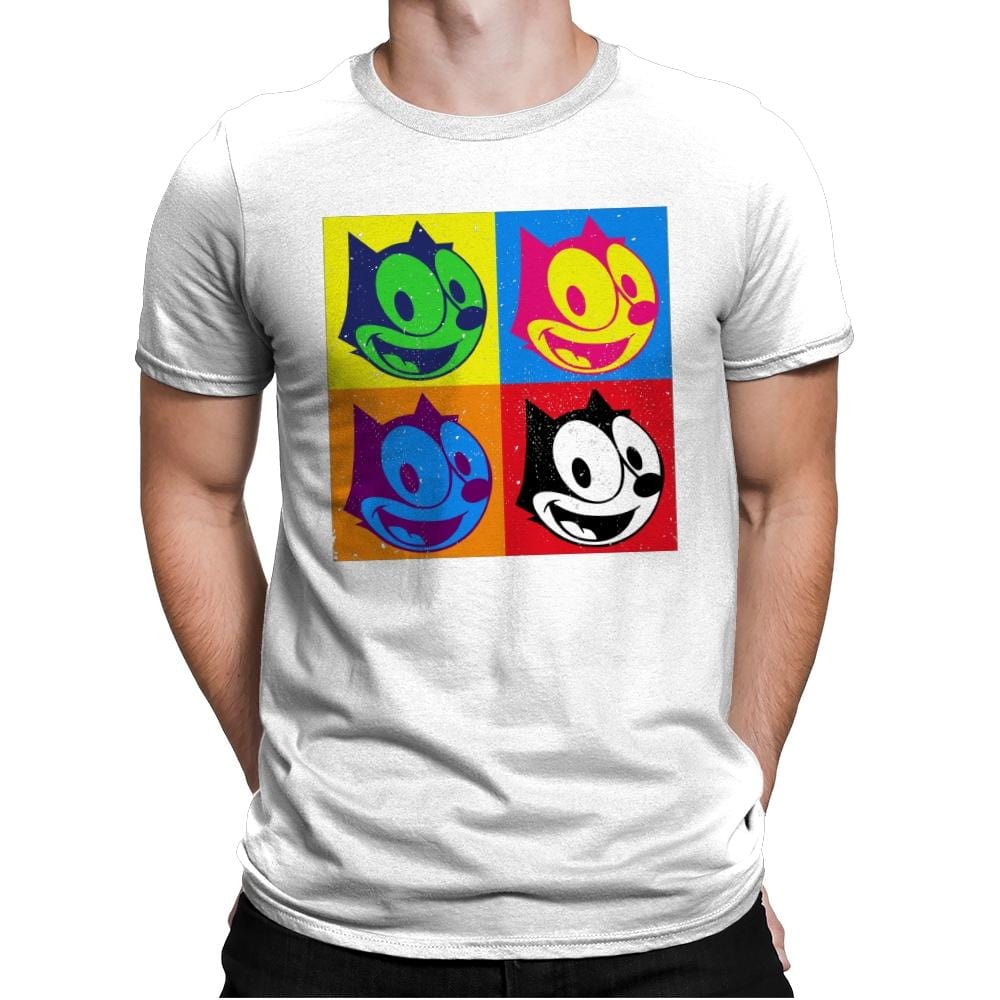 The Black Cat - Mens Premium T-Shirts RIPT Apparel Small / White