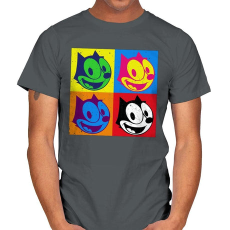 The Black Cat - Mens T-Shirts RIPT Apparel Small / Charcoal