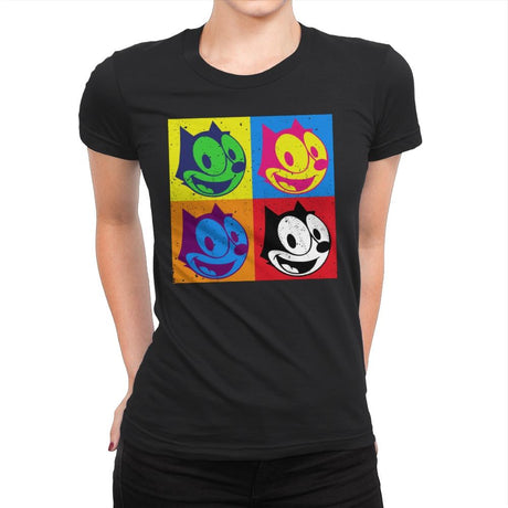The Black Cat - Womens Premium T-Shirts RIPT Apparel Small / Black